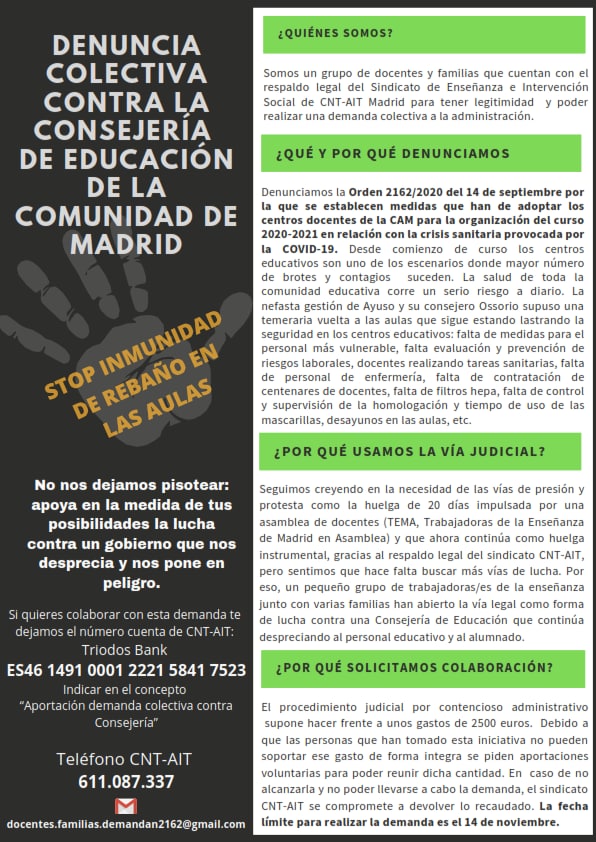 Trabajadorxs de la Enseñanza de Madrid en Asamblea (@tema_ensenanza) on Twitter photo 