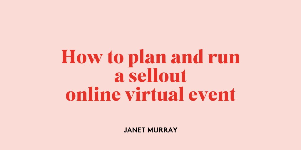 jan_murray's tweet image. ⭐️ HOW TO PLAN AND RUN A SELLOUT VIRTUAL EVENT ⭐️

Thinking about planning an online virtual event? Love to know how to make sure it’s NOT a dreary Zoom call? 

Discover how to create the buzz of an in-person event ➡️ online
🎧 janetm.uk/3p32w9u #virtualevent #2021sorted