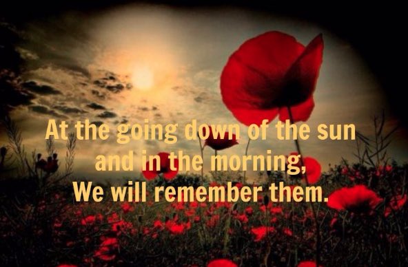 We will remember them. #RemembranceSunday