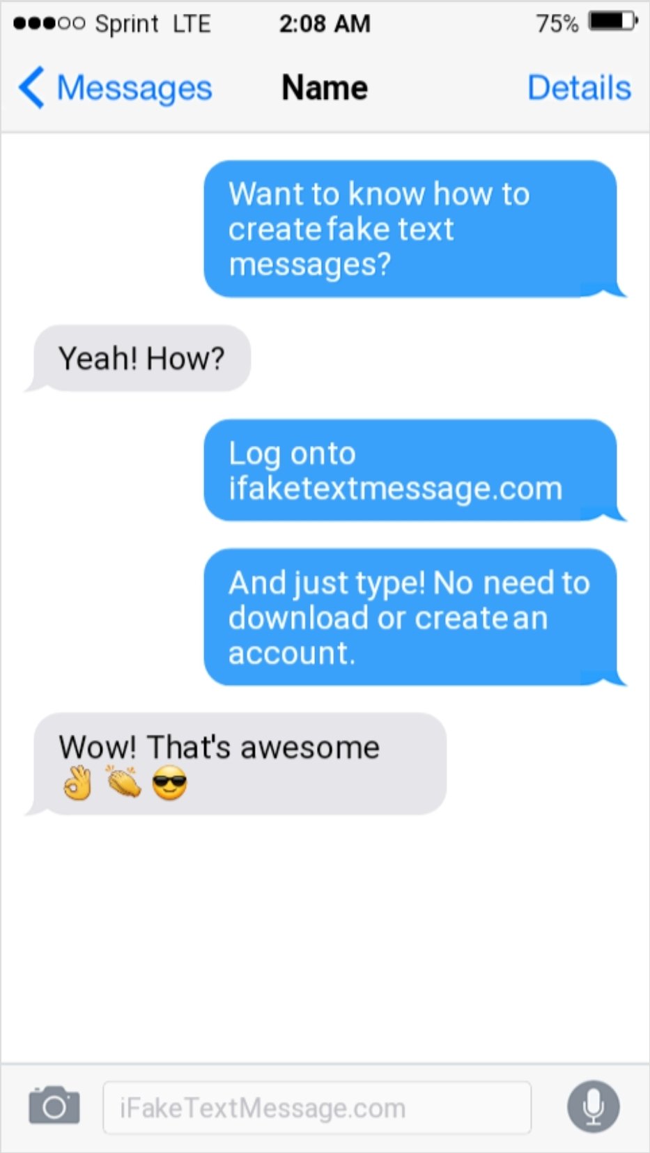 Fake Text Message  Make Fake Text Conversation