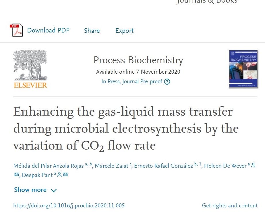 pantonline's tweet photo. Yesterday kept on brining good news!
After the one from across the pond, got this paper in #ProcessBiochemistry online.๐
Enhancing the gas-liquid mass transfer during #microbialelectrosynthesis by the variation of #CO2 flow rate
https://t.co/J9l4jQBgoN https://t.co/ga5z34coSp