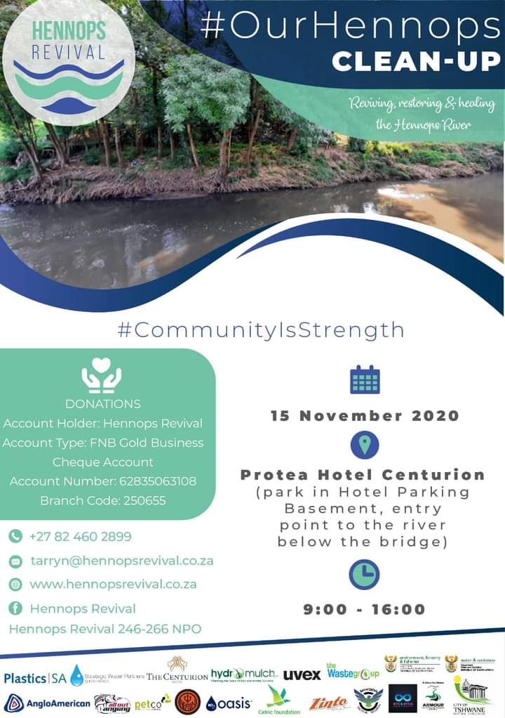 COrganisation1's tweet photo. We will be attending 3 cleanups this month  1. Hartiespoort dam cleanup on the 14 November 2. Hennops revival cleanup centurion to clean hennops river  3. Juskei river cleanup lonehill fourways on 21st November https://t.co/ohHtnAxrYZ