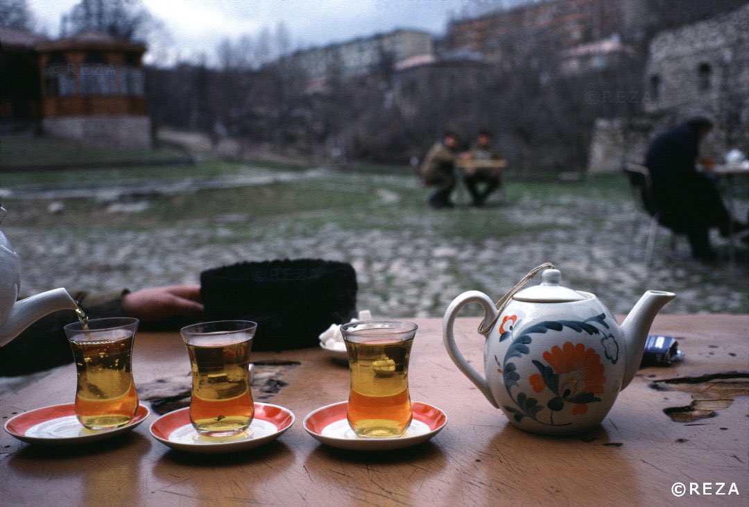 rasamadova's tweet photo. We’ll drink our tea in  #Shusha again. Photo: Reza Deghati - “the last tea in #Shusha , 1992 https://t.co/0UBkLe5DnF