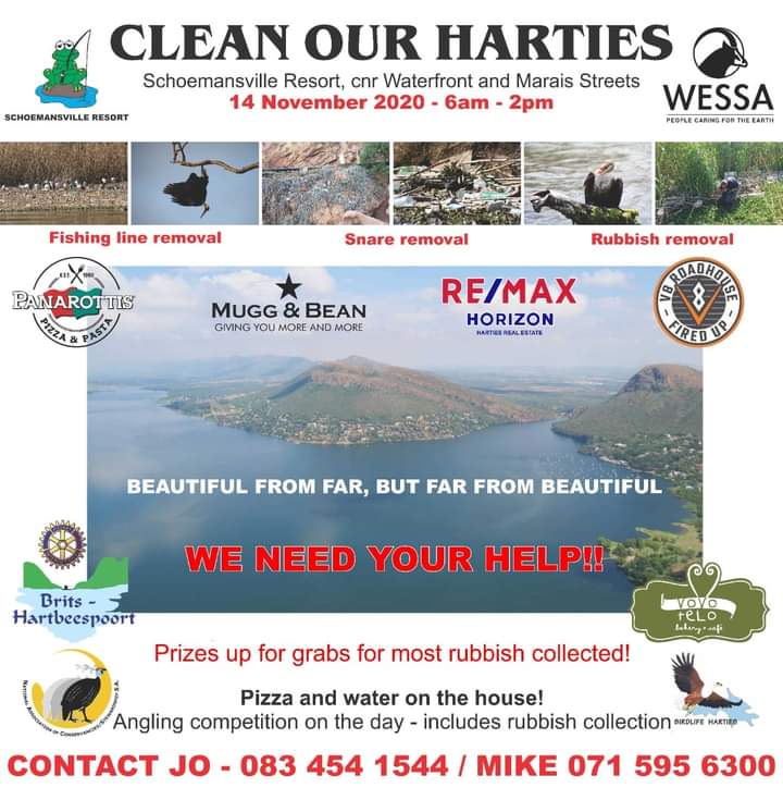 COrganisation1's tweet photo. We will be attending 3 cleanups this month  1. Hartiespoort dam cleanup on the 14 November 2. Hennops revival cleanup centurion to clean hennops river  3. Juskei river cleanup lonehill fourways on 21st November https://t.co/ohHtnAxrYZ