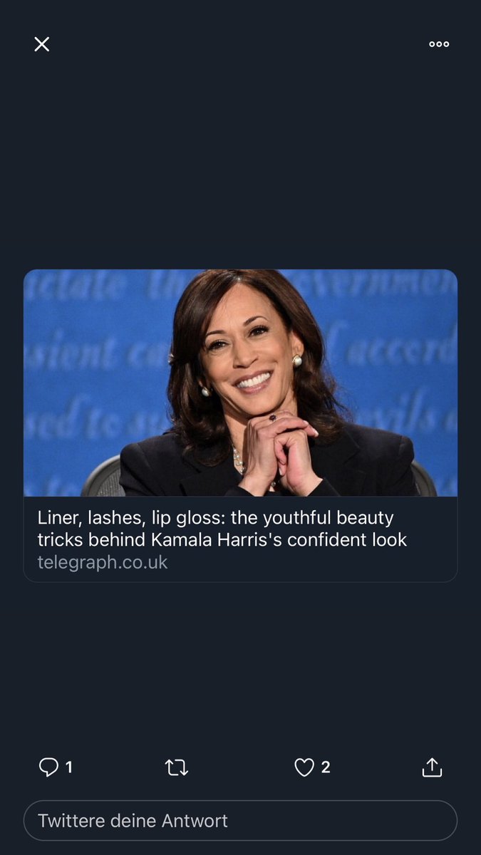 ursgredig's tweet photo. Wie bitte @Telegraph? Da hat Kamala Harris gerade Geschichte geschrieben und Euch fällt keine bessere Headline als diese ein??? #fail https://t.co/IM7bvoaNBH