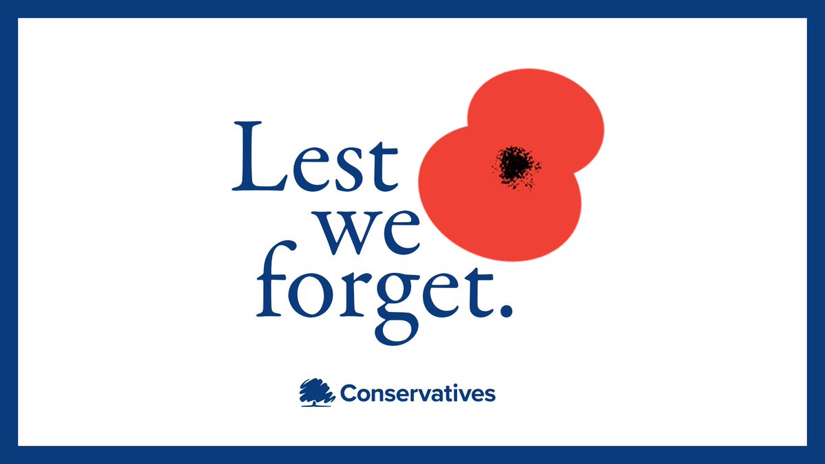 They shall grow not old, as we that are left grow old: 
Age shall not weary them, nor the years condemn.
At the going down of the sun and in the morning
𝒲𝑒 𝓌𝒾𝓁𝓁 𝓇𝑒𝓂𝑒𝓂𝒷𝑒𝓇 𝓉𝒽𝑒𝓂.

#RemembranceSunday
