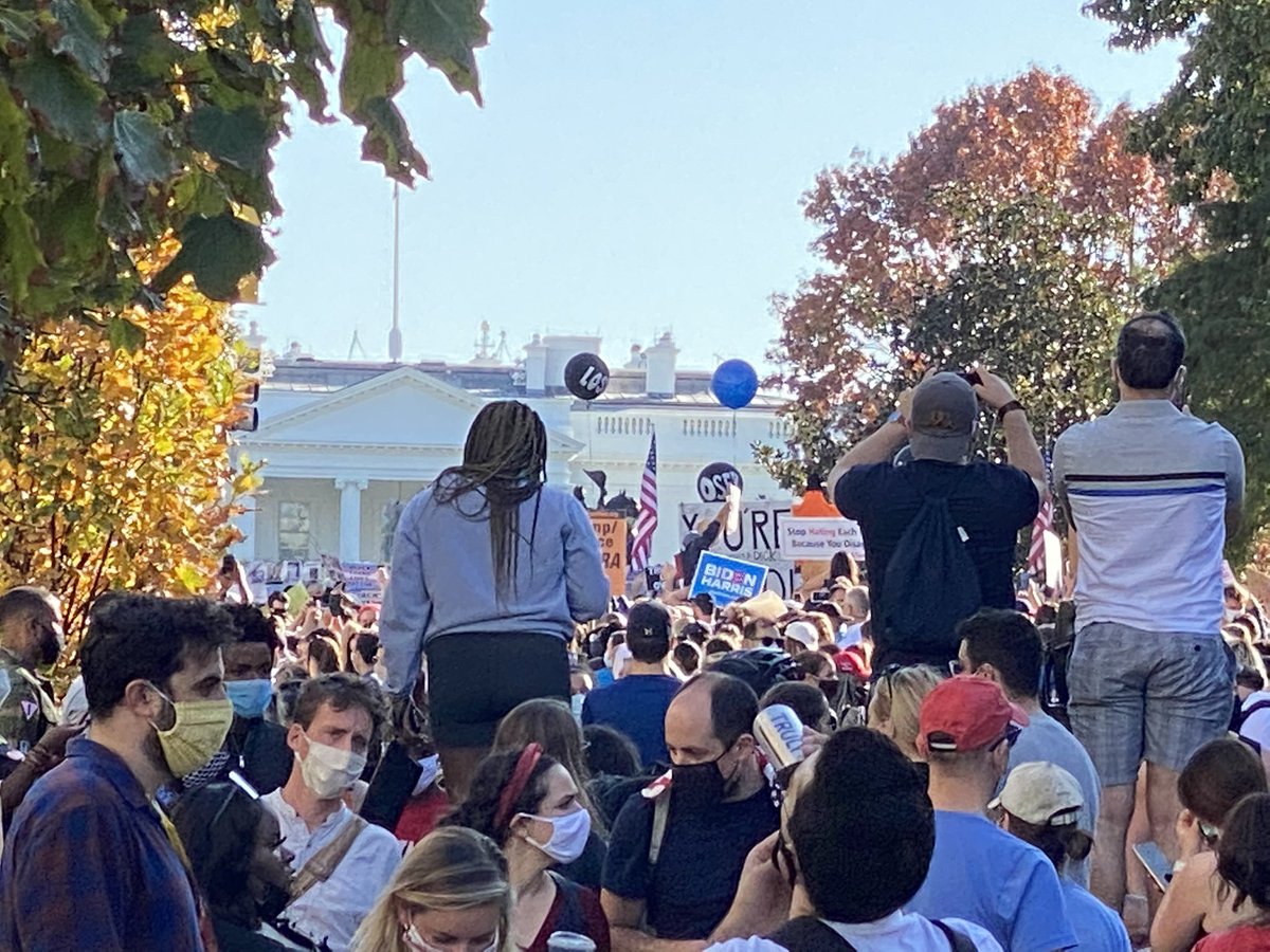 There’s quite a lot of people at BLM plaza but everyone is wearing a mask. I didnt say anyone without one