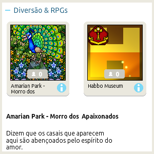 CNDourada's tweet photo. [Novidade]

Amarian Park - Morro dos Apaixonados foi adicionado nos quartos públicos, na sessão de Diversão &amp; RPG! Assim como o nosso querido Habbo Museum! 🌟

Em comemoração daremos premiações para nossos moradores do CPD que derem RT nessa postagem!

Veja a thread e saiba mais! https://t.co/nwPe5uEbxh