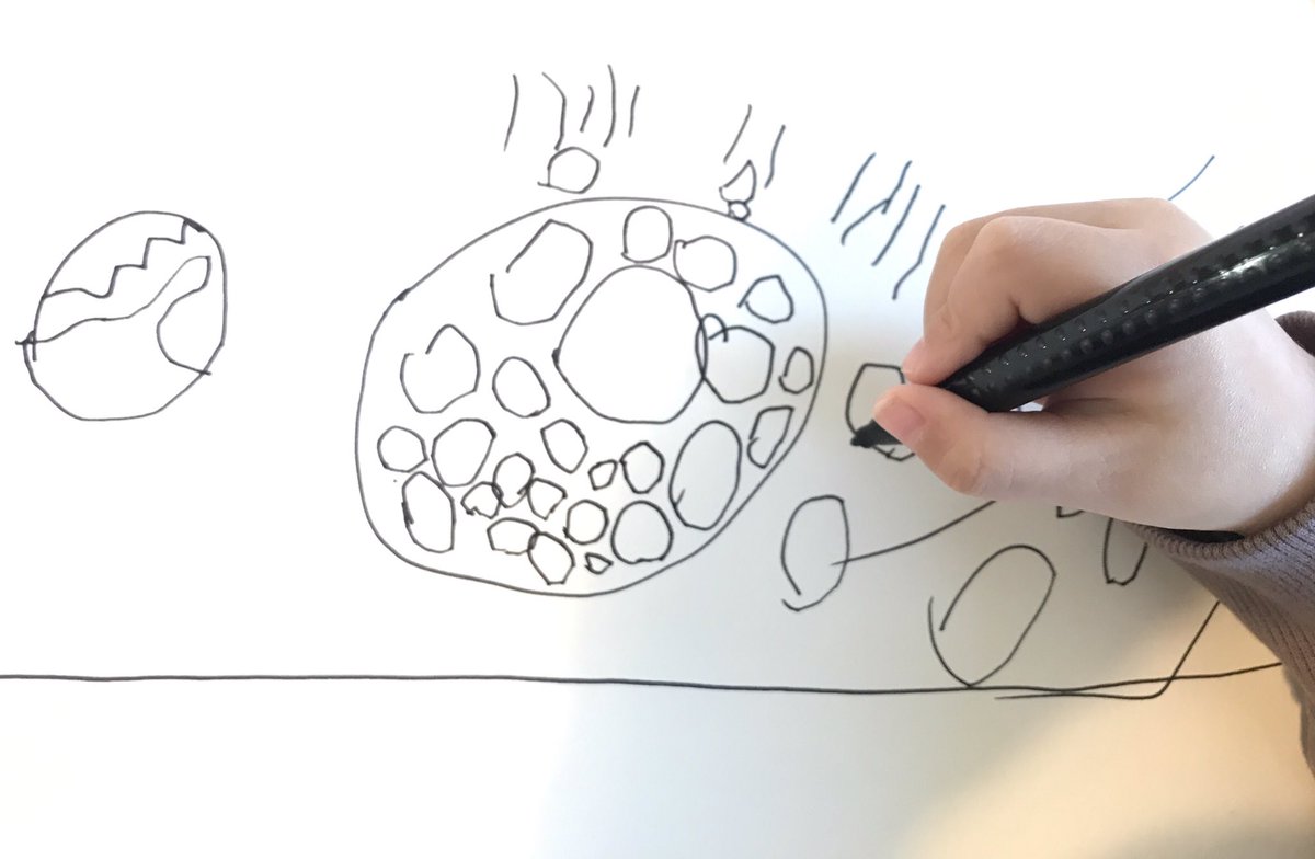 ちなみに息子は最近メキメキと絵が上手くなってます 左の絵は昔の地球 まだ大陸 高田ゲンキ イラストレーター 漫画家の漫画 ちなみに息子は最近メキメキと絵が上手くなってます 左の絵は昔の地球 まだ大陸 高田ゲンキ イラストレーター 漫画家の漫画