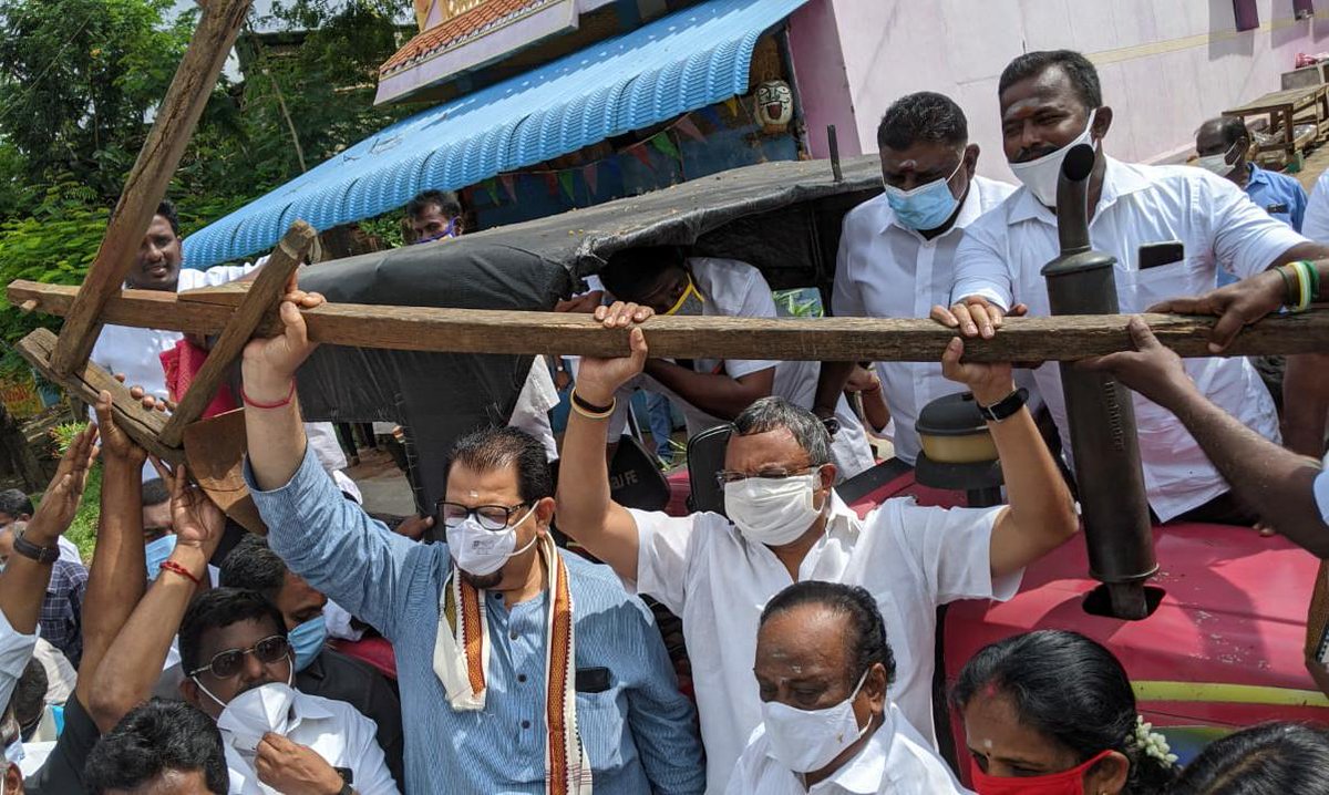 Sanjay Dutt On Twitter Participated Alongwith Mp Kartipc In A Farmers Protest Organised By Sivagangai District Congress In Kundrakudi To Oppose The Anti Farmers Agrarian Bills Addressing D Farmers Stated That Led By