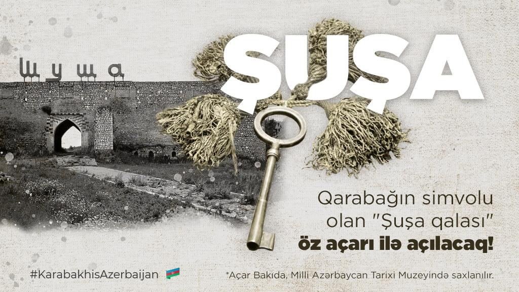 Sh_Huseyn's tweet photo. It is not shushi, It is #Shusha and it is Azerbaijan. #KarabakhisAzerbaijan 

Bütün həmvətənlərimi səmimi qəlbdən təbrik edirem.

#ŞuşaAzərbaycandır
#QarabağAzərbaycandır https://t.co/RUY2JleuBu