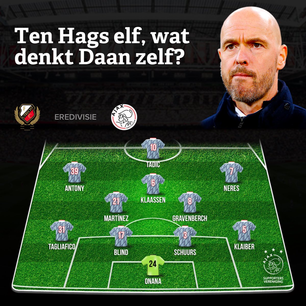 Ten Hags elf, wat denkt Daan zelf? #utraja #tenhagself