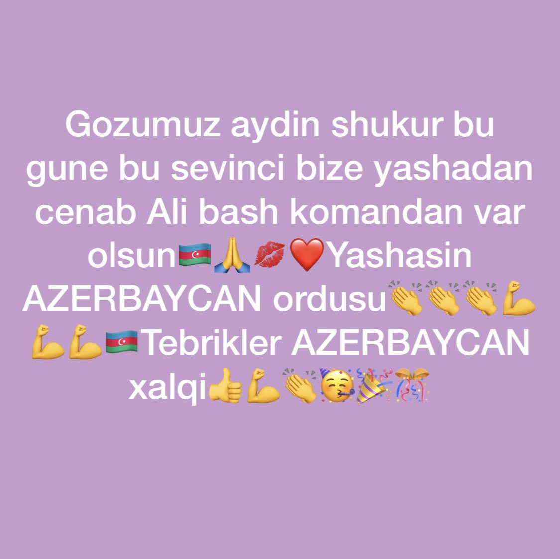 Melek43312798's tweet image. #Fexr edirem ki AZERBAYCANLIYAM🙏🇦🇿❤️🥰👏