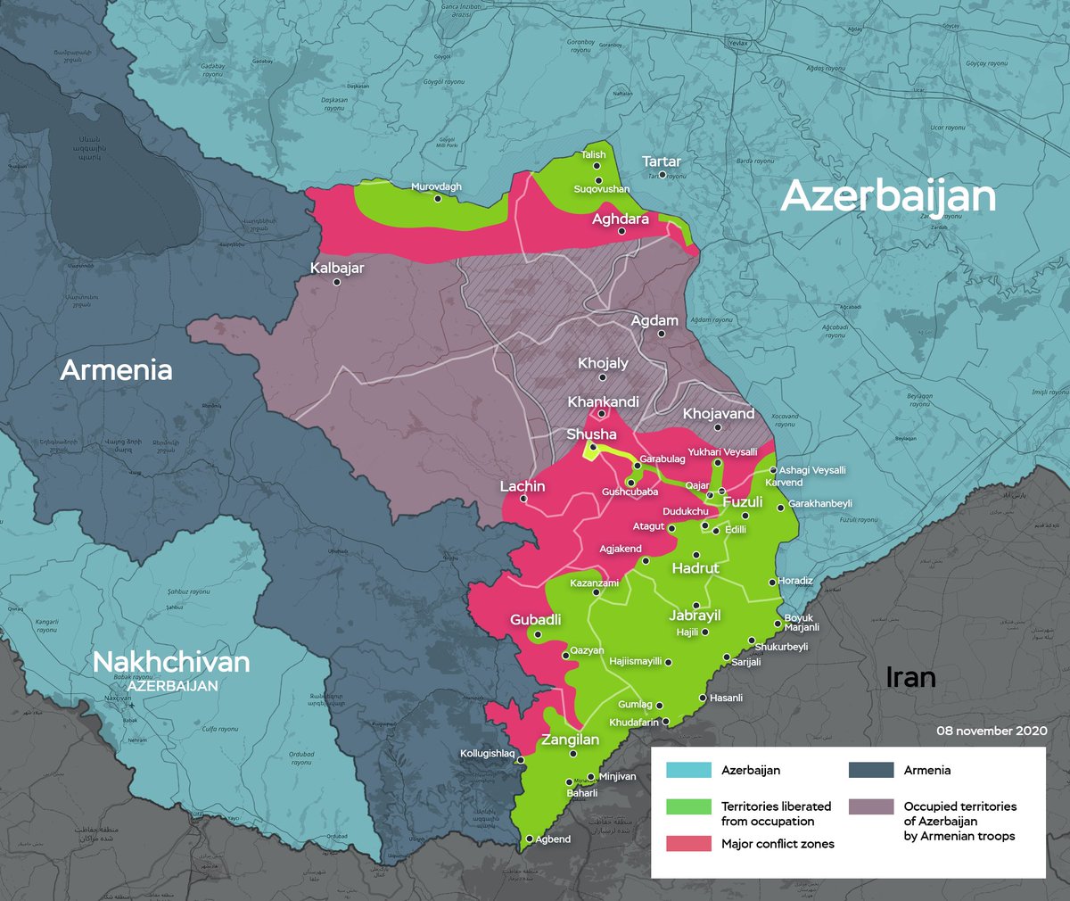 After 28 years, the Azerbaijani army officially liberated the city of #Shusha from the Armenian occupation. President of #Azerbaijan Ilham Aliyev announced this on TV.  It is a holiday today! <a href="/azpresident/">İlham Əliyev</a> 
#KarabakhisAzerbaijan #Karabakh