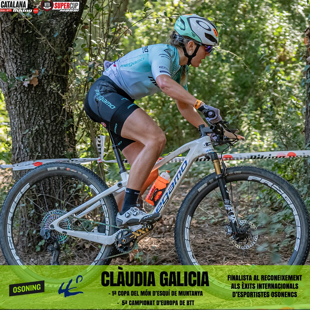 RECONEIXEMENT ALS ÈXITS INTERNACIONALS ESPORTISTES OSONENCS 🏆
￼
4ª candidata: <a href="/clgalicia/">Clàudia Galicia</a>, campiona de la @Titandesert
￼
 🏆 1ª Copa del món d'esquí de muntanya
￼
 🏆 8ª Campionat d'Europa de BTT

Molta sort!🍀
￼
#el9nou #consellesportiuosona #reconeixementexitsinternacionals