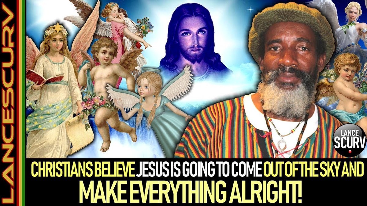 LanceScurv's tweet photo. Repost:  CHRISTIANS BELIEVE THAT ONE DAY JESUS IS GOING TO COME OUT OF THE SKY &amp; MAKE EVERYTHING ALRIGHT! https://t.co/RmXYcUfeXu https://t.co/0DMCYhCT2h