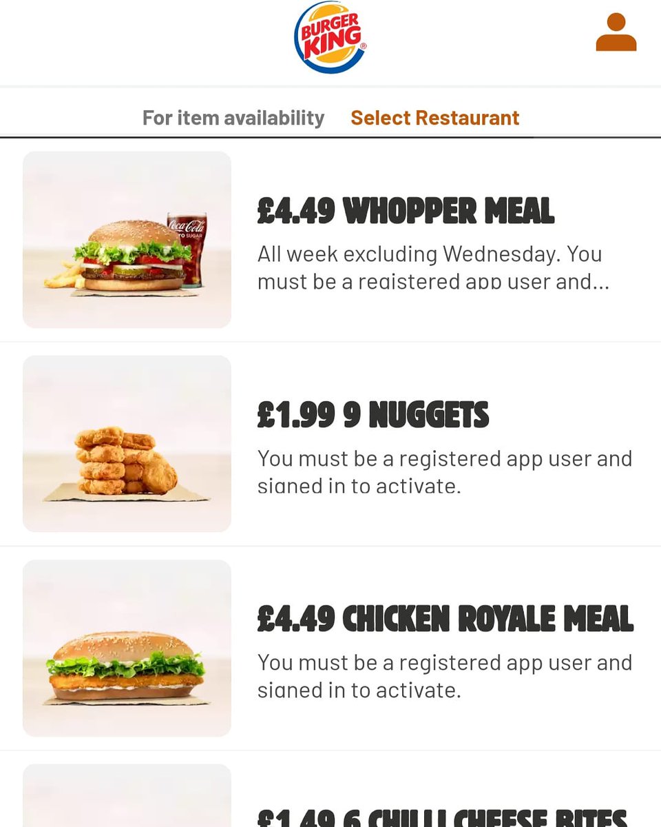 MSavingguru's tweet photo. If anyone goes to @burgerkinguk make sure you download there app plenty of deals to be had on there at the moment which could save you a pretty penny. #moneysavingtips #moneysaver #everypennycounts #bargainshopper #bargains #burgerking #dailydeals #sundayfunday #sundayvibes https://t.co/IAlYp8QYLo