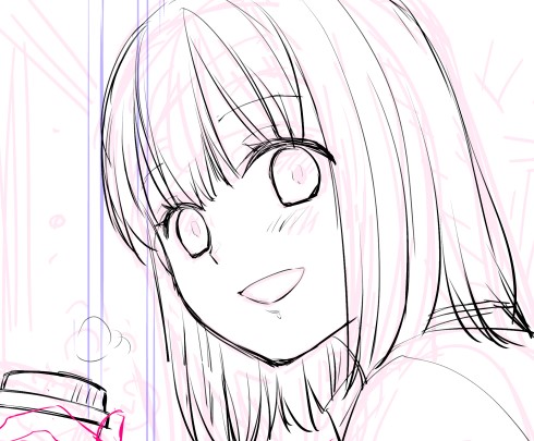 1巻の書店特典をちまちま描いております。 