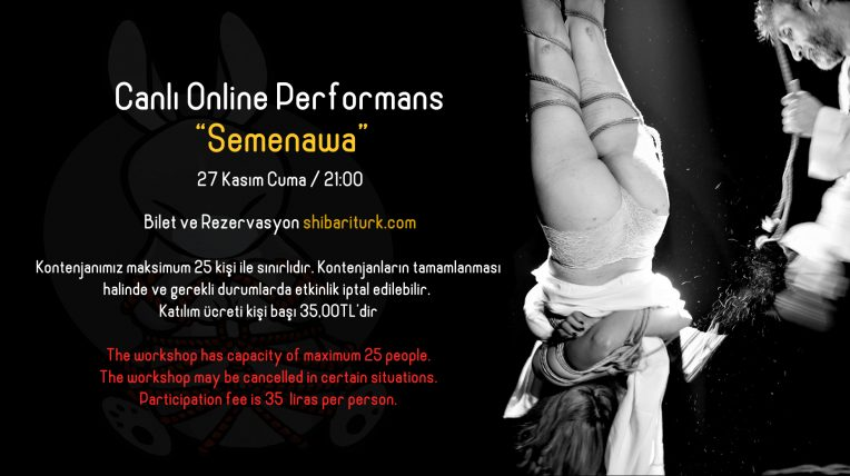 ShibariTurk's tweet photo. Online gerçekleştireceğimiz Semenawa gösterisinin kayıtları devam ediyor. 35 kişinin kabul edileceği bu gösteriye kaydınızı aşağıdaki adresten gerçekleştirebilirsiniz.

https://t.co/o1EJsPcPTH https://t.co/fKrDRZx5R3