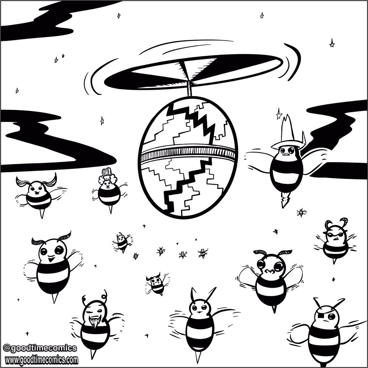 goodtimecomics's tweet photo. Here come the bad bee bunch

Tags:
#inkdrawing #cartoonart #badbees #drawing #funnyart #coloringbooks #instaart #instaartist #randomdrawing #digitalart #digitalillustrator #digitaldrawing #drawingoftheday #drawdrawdraw #cartoondrawing #cartoonstyle #bees https://t.co/fTH3Xv7Zd7