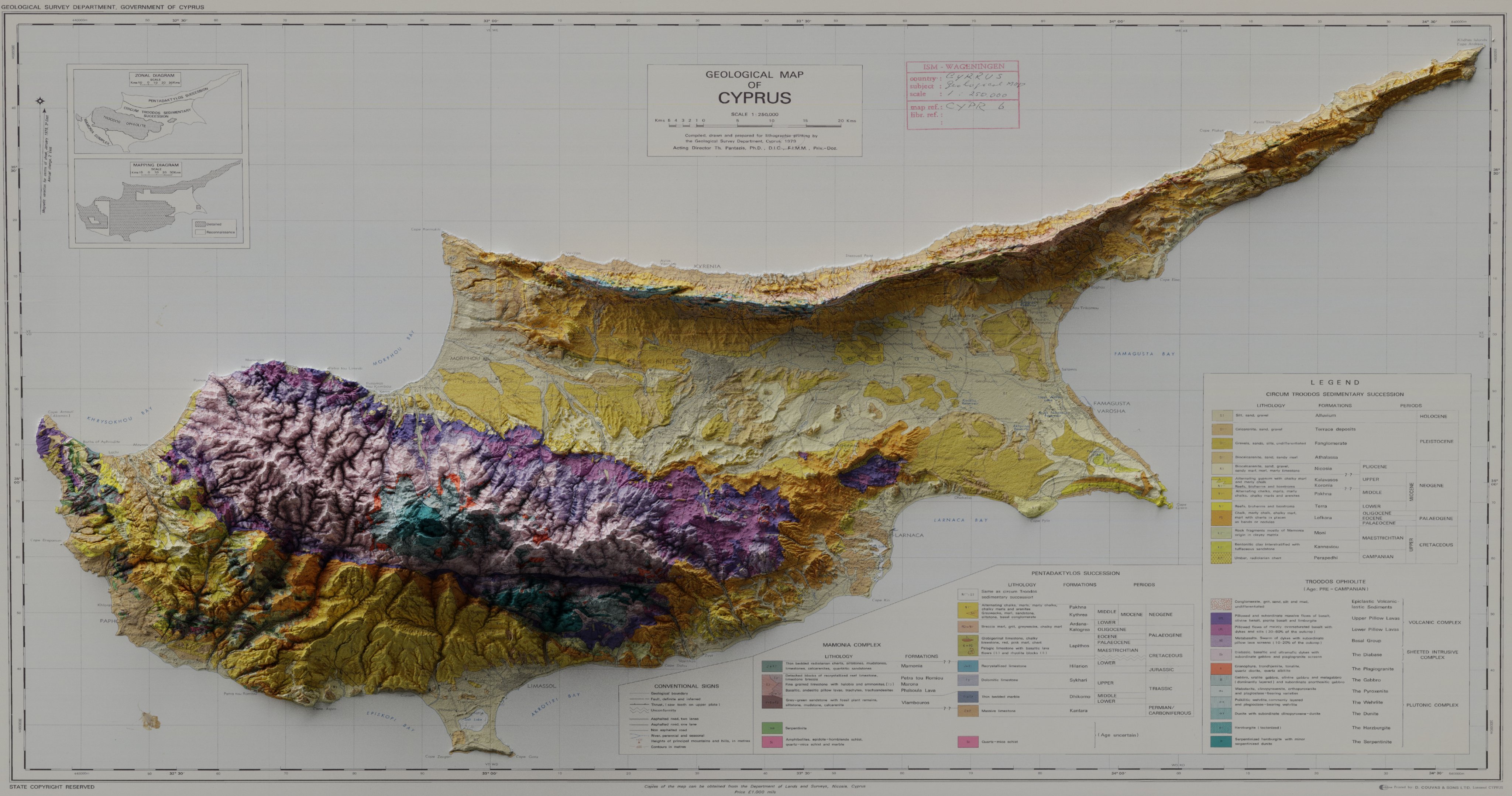Geological Map Of Cyprus Strath Slater On Twitter: "Day 8 Of The #30Daymapchallenge: Yellow. A  (Mostly) Yellow Geological Map Of Cyprus. Best Thing About This Is The  Crushed Moth In The Corner Which Made Its Way