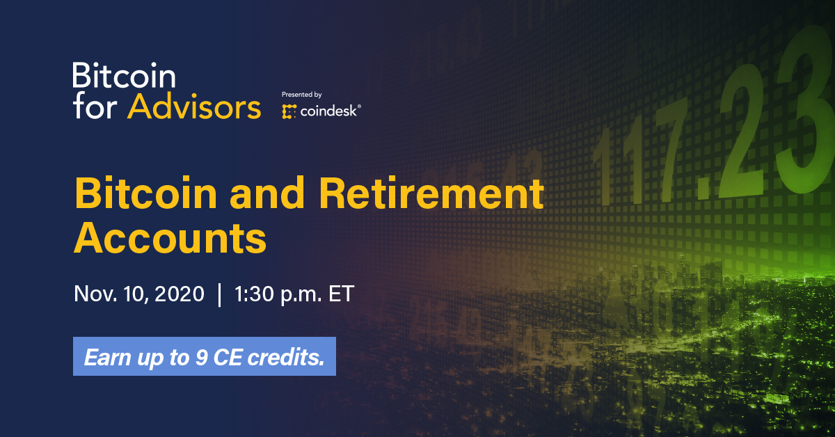 We'll talk through what advisors and clients need to know about evaluating emerging products that offer exposure to bitcoin via traditional vehicles like 401ks and IRAs at #bitcoinforadvisors with <a href="/callmethebear/">Adam Pokornicky ∞/21M🍄❤️</a> and @tara_fung.

Register: trib.al/RTrcEwD