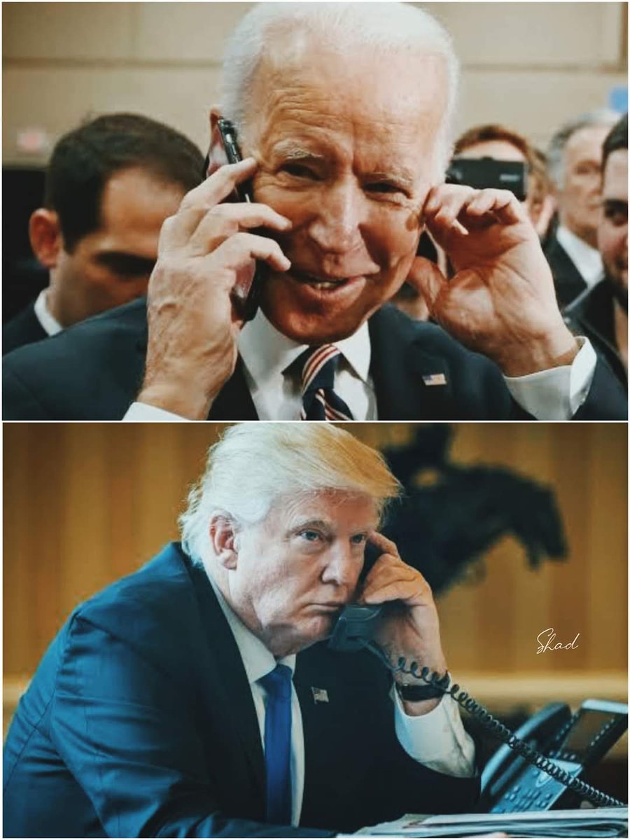 Firuza4u's tweet photo. @JoeBiden Biden: Hey Donald.!
Trump: Yes joe. 😒
Biden: What's the White House wifi password 😂 https://t.co/GQP8lkVzKB