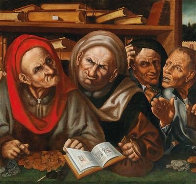 fancie18's tweet photo. Quentin #Massys (or #Matsys) was the leading painter in Antwerp in the early 16th century. He painted many notable portraits, including his friend #Erasmus. At some point he seems to have become obsessed with tax collectors. Methinks they caught the #fudge in his accounts #vss365 https://t.co/l3uH0FXVyZ