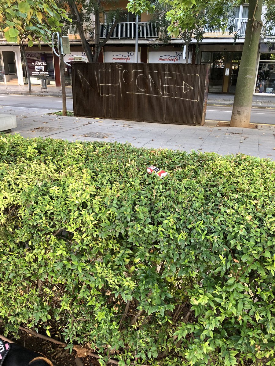 MontserratAmat's tweet photo. Plaza París un día cualquiera, suciedad, desperdicios, pintadas en el centro de Palma, y luego nos rasgamos las vestiduras cuando nos dicen que es una ciudad sucia @ajuntpalma @EMAYA_Palma @juliobastidag @UHmallorca @diariomallorca @Canal4Diario @actuavoxpalma https://t.co/8eisQ1pmPZ