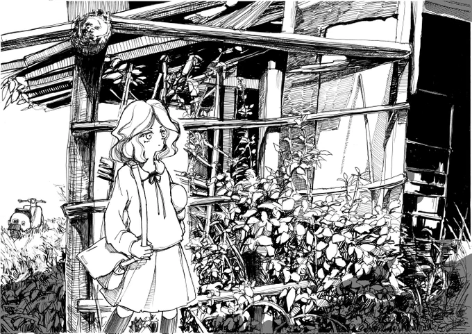 「かつてここに人がいて、そしてこの世から消えていくもの」に
私は心を打たれるので、
廃墟を絵で表現することも、ライフワークの一つにしたいな・・・ 
