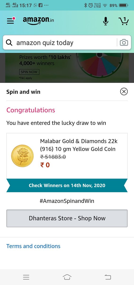 NavinchandraD's tweet photo. @amazonIN #AmazonSpinandWin https://t.co/4hmUZGgAOD