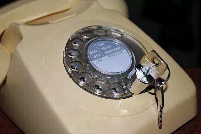 Number 49The phone lock/party line combo. Da had another accident with the electric carving knife? Need an urgent ambulance? Better make sure you've got the key and the neighbours aren't using the party line. And it's after 6pm because nobody dared use the phone until then.