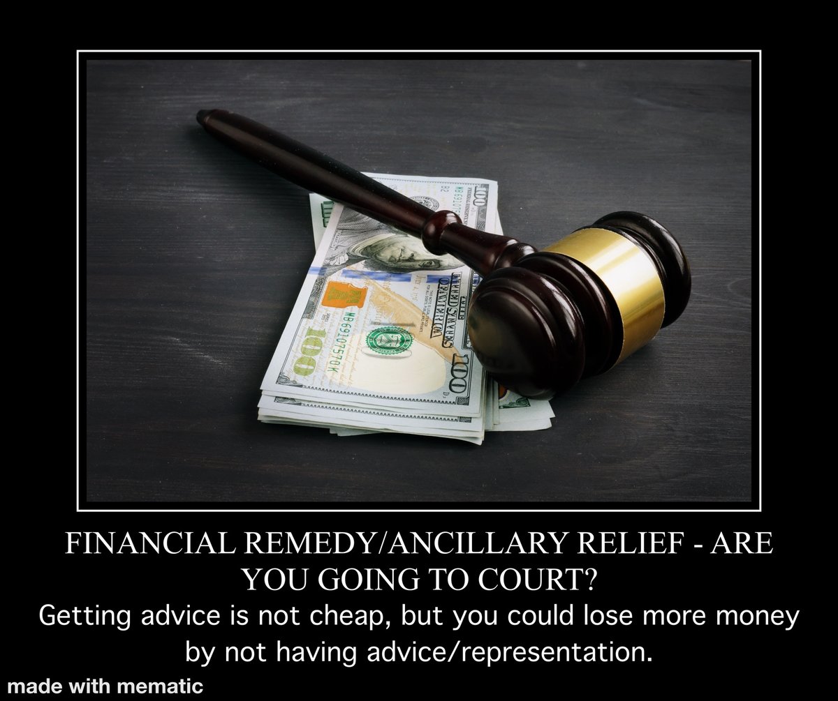 NjPSolicitors's tweet image. #finanicalremedy #financialremedyorder #ancillaryrelief
#negotiation #financesondivorce #divorce #courtorder