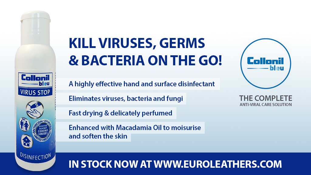 CollonilUK's tweet photo. Kills viruses, bacteria and fungi. Fast drying, delicately perfumed, For surfaces and hands. Enhanced with Macadamia Oil. 
Order yours today https://t.co/sVD8kapy3M. #killthegerms #collonilbleu #euroleathers #sanitise #staysafe https://t.co/n9VdTtcQU3