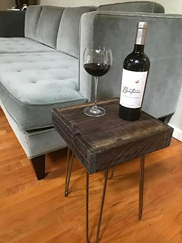 gpsdeviceusa's tweet photo. Beautiful Rustic yet Modern Barn Wood End Table with Hairpin Legs. https://t.co/ByIA1e0RDd https://t.co/X55J4yole2