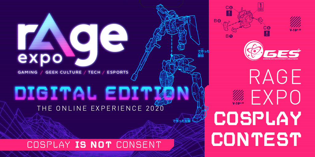 rAgeExpo's tweet photo. The finals of the #rAgeExpo2020 Cosplay are up next on the Main Stream...
Watch:
https://t.co/7t9VwvOib1
https://t.co/MT4ERUWga0
https://t.co/THw4Q78VsK
https://t.co/AK3DWWzzwv
#rAgeExpo2020 #18yearsofawesome https://t.co/a9gy1f5hRN