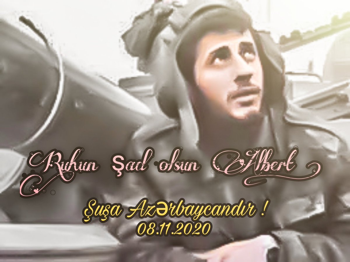 UlviHuseynov20's tweet photo. Şuşa Azərbaycandır ! 🇦🇿✌🏻
08.11.2020
#AlbertAqarunov #AzerbaijanArmy #SUSA #SusaAzərbaycandır #SUSAN #Shusha #shushi #shushaisazerbaijan #strongshushi https://t.co/i2MBYOvwt0