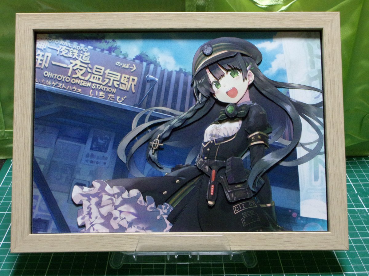 マサ ゴルミ レヱル ロマネスク シャドーボックス額は仕切り直してb5サイズにサイズアップして作ることとしまして その第１弾のすずしろちゃんが完成しました 重なるパーツが多くなり 見所が増えました レヱル ロマネスク 蓄音レヱル