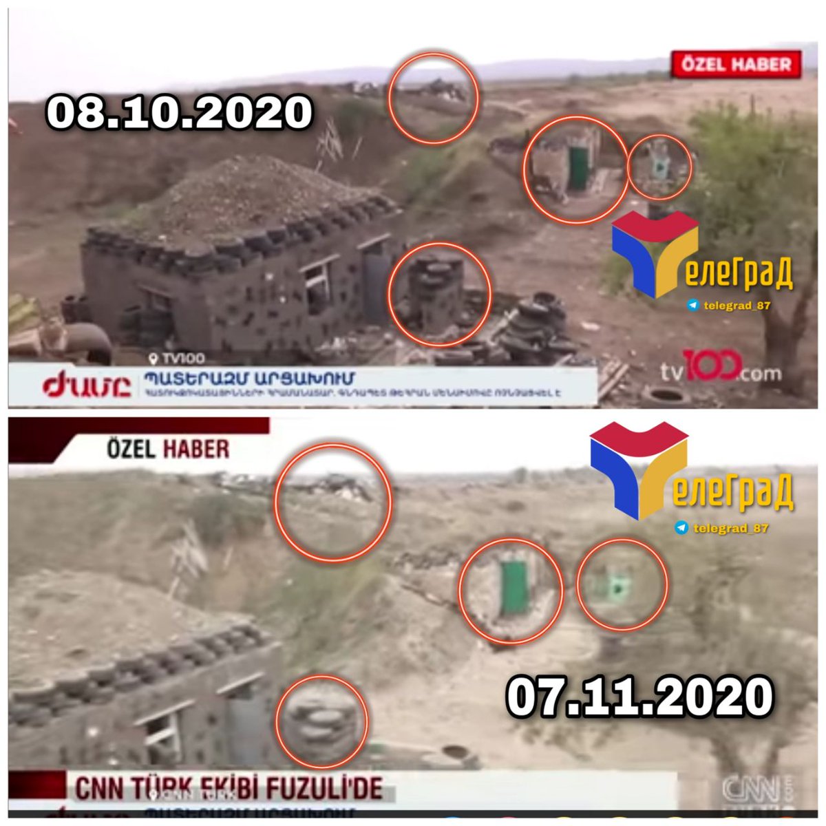lilit_8's tweet photo. 💢Репортер Cnn Turk рассказывает о войне в Арцахе с того же места, где 8 октября уже был другой репортер турецких СМИ.В обоих случаях позиция была представлена ​​как только что "освобожденная".💢Этот факт является ярким доказательством того, что в Азербайджане нет ничего нового. https://t.co/qhWEKutBoj