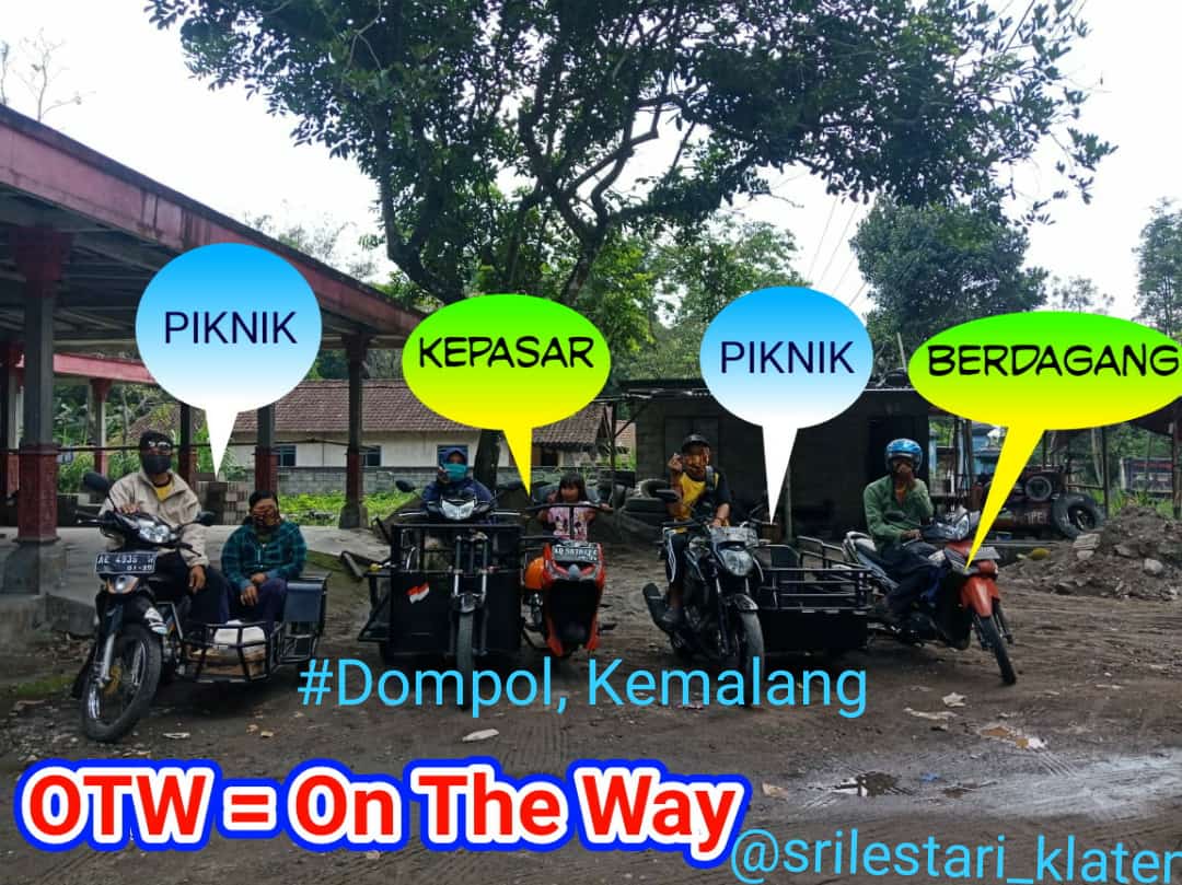 Jika hari Minggu, kami juga #otw  dengan sepeda motor roda3 kami.