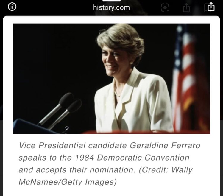 Just thinking how prescient it was that Shirley Chisholm and Geraldine Ferraro wore “Hillary Clinton white” in 1969 and 1984. Definitely no other historical reasons for women candidates to wear that color, no way... c’mon, learn some history folks