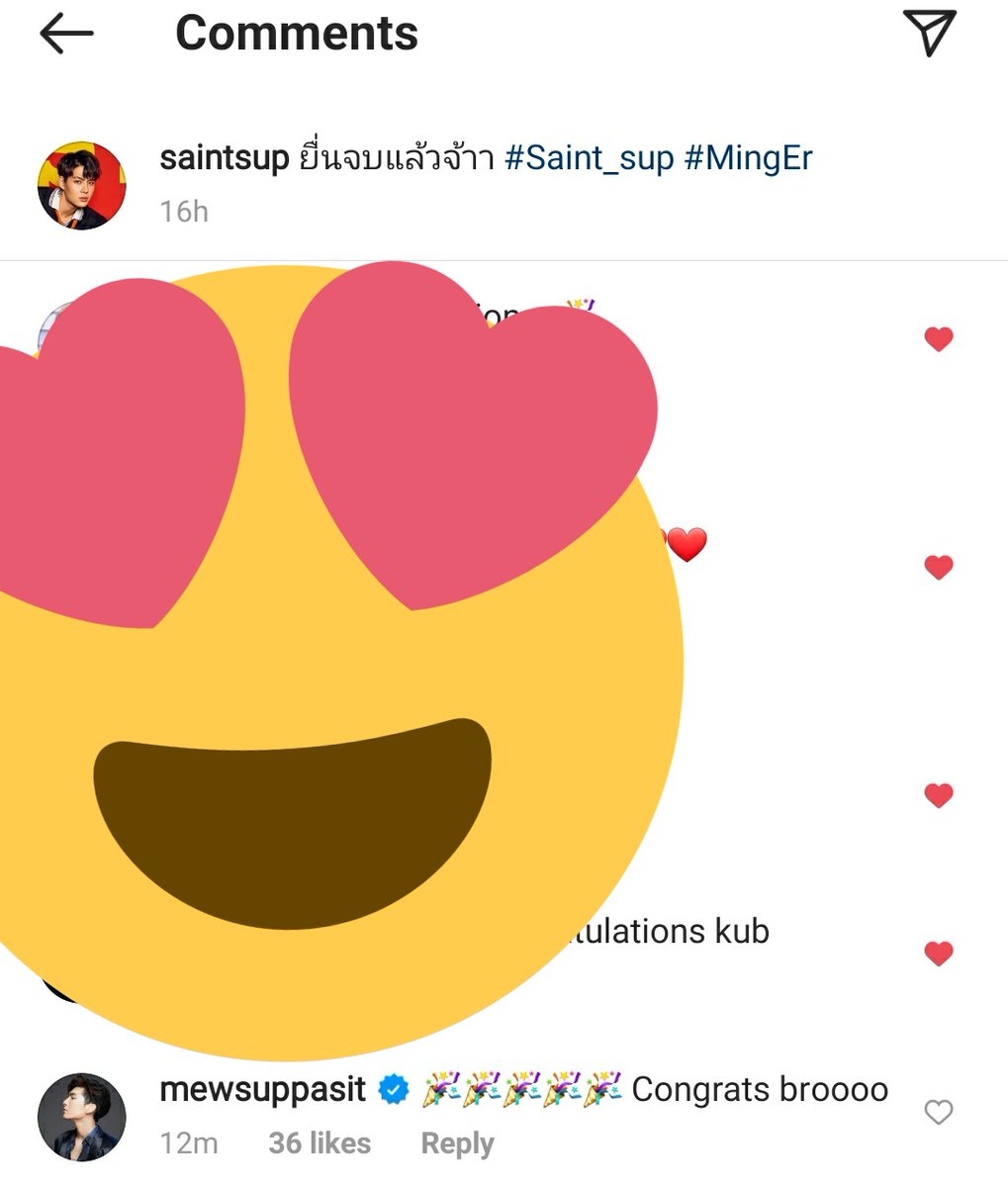 Mew congratulate Saint for his graduation. MEWSAINT BEST BROS 