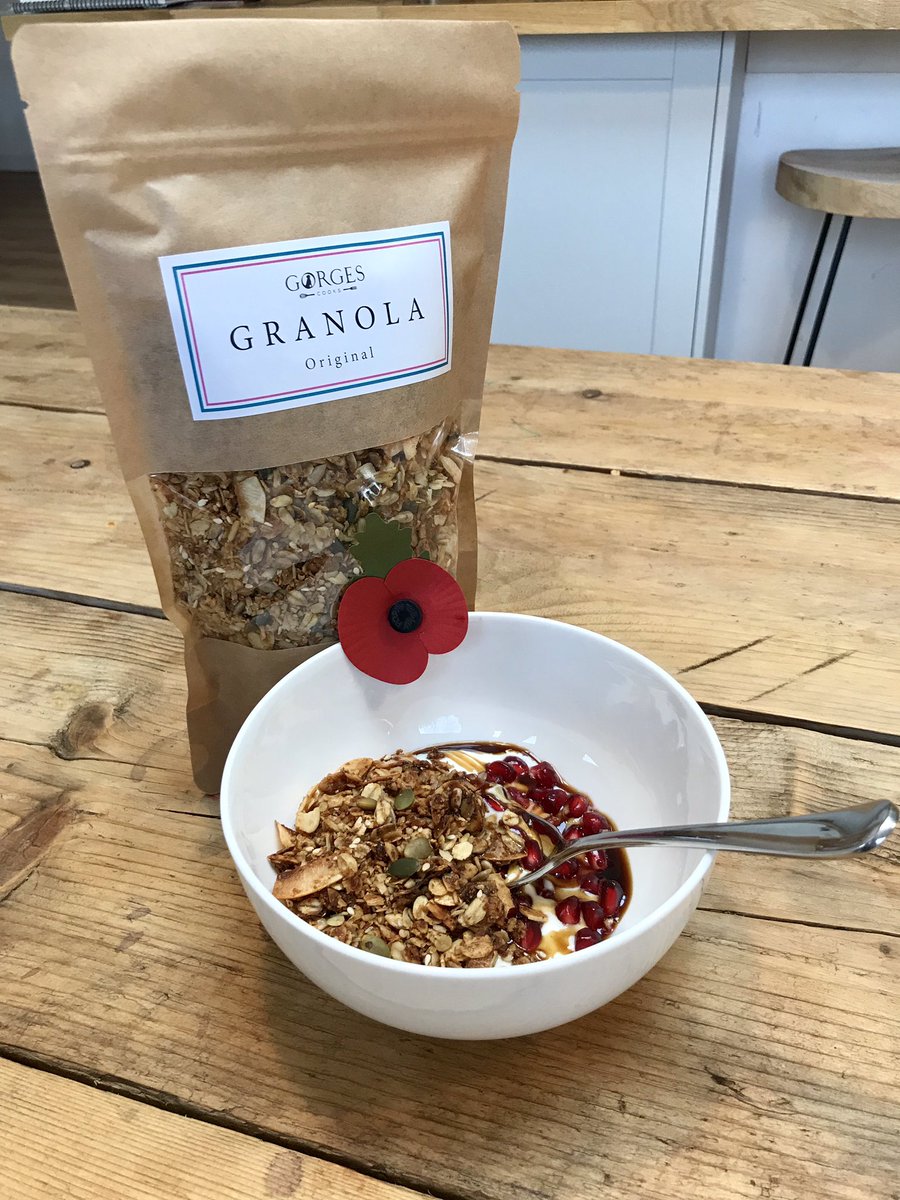 NickFoneMedia's tweet photo. Chomping for charity. Proceeds from sales of @GorgesCooks delicious Granola this week go to @PoppyLegion #LestWeForget https://t.co/oLSIJ4GiPU