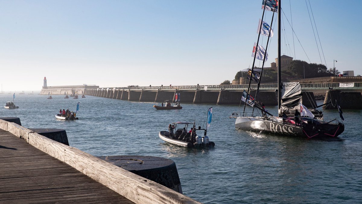ATRacing99's tweet photo. The @VendeeGlobeENG has officially started for Alex.

Follow his progress live via The Hub:
https://t.co/kORlyRW4M6

📷 @Lloyd_Images 

#AllezAlex #ThisIsBOSS #VG2020 #VendeeGlobe https://t.co/BD5voO2Fuh