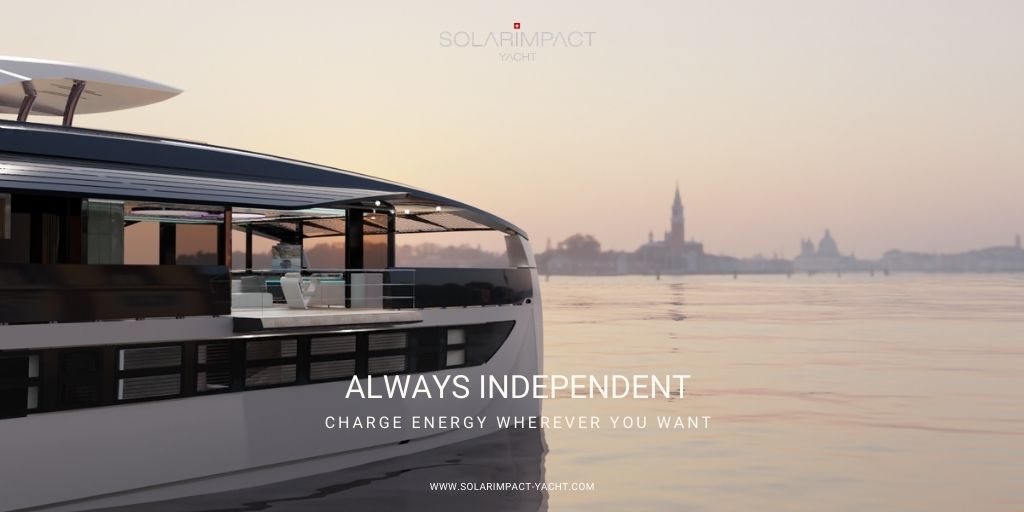 Always Independent - charge energy wherever you want
If you have any further questions, please do not hesitate to contact us at sales@solarimpact-yacht.com 
#Solarimpactyacht #catamaran #solaryacht #yachtworld  #solarpower #sunpower 
#greenenergy

Design by Roland Friedberger