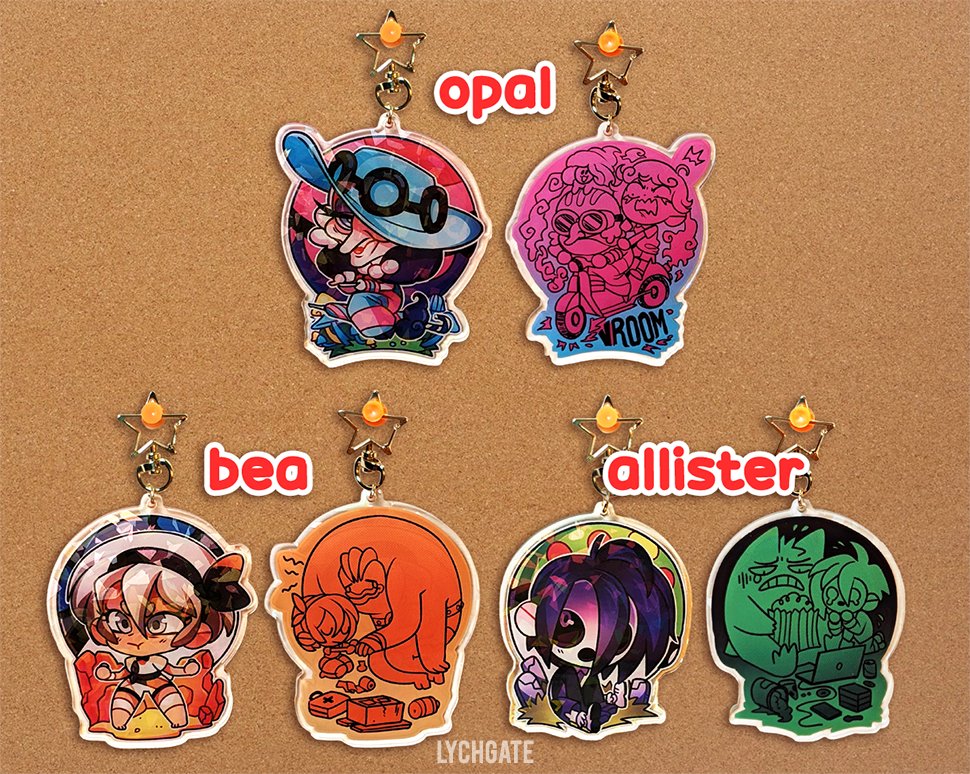 pokemon gym leader (and one leon) charms in the store
????? 