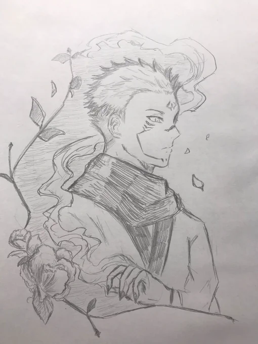 こういう植物や炎みたいなもので枠を作っていくスタイル好きだけどセンスがなさすぎてやる機会がない。 