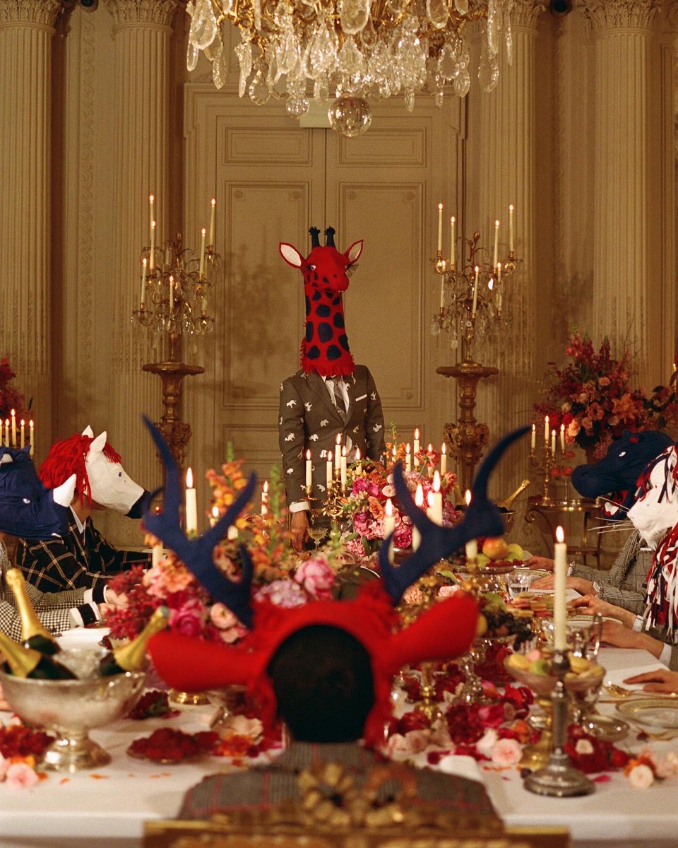 ThomBrowne's tweet photo. ... what’s on the menu  ...
a thom browne feast.
introducing the men’s fall/winter 2020 collection.
view the full film now, on the thom browne official youtube page.

https://t.co/1y7r0HoaEU

creative director: #thombrowne
ph: #samhellman
#thombrowne #thombrownefw20 https://t.co/roFKFhlQCn