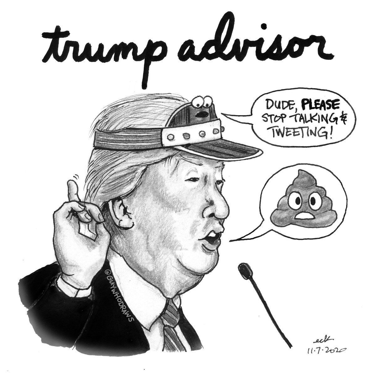 guywhodraws's tweet photo. To paraphrase @MotleyCrue: @realDonaldTrump don’t go away mad, #DonaldTrump just go away. https://t.co/PrONHA8R4R