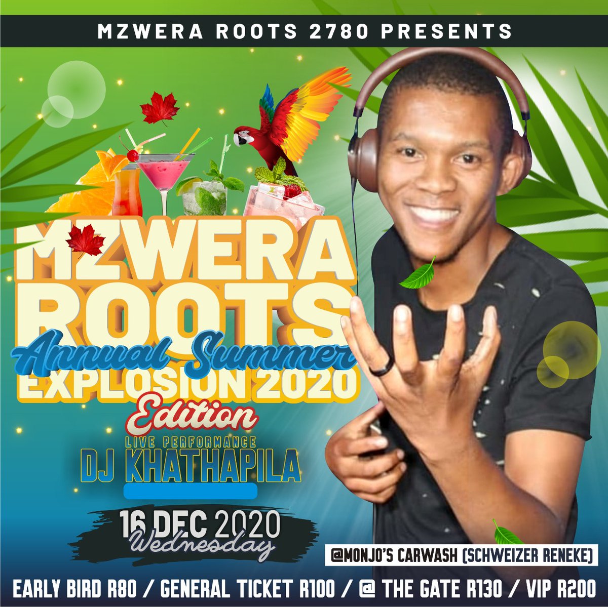 16th December..
Mzwera Roots 2780 is doing Monjo's Car Wash...